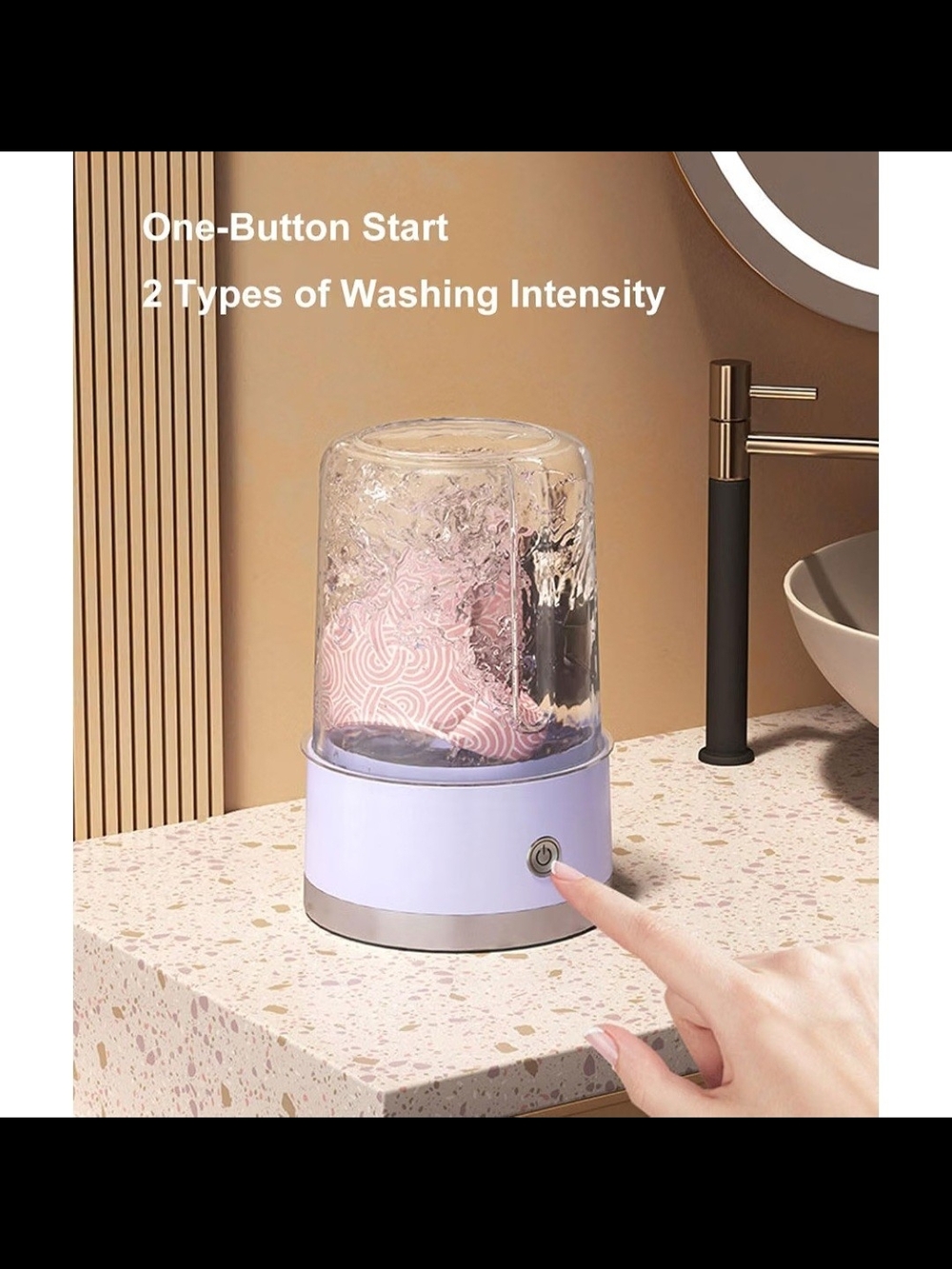 Portable Lavender Mini Washer, Laundry, Travel NWT x004oss